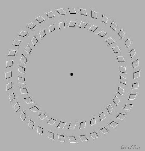 Illusion of rotating circles