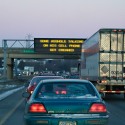 a real traffic accident sign 