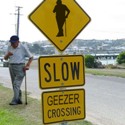 funny geezer sign 