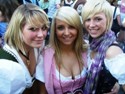 three blondes at Oktoberfest 