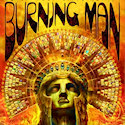 A burning Man poster
