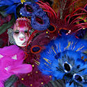 art exhibit Mardi Gras masks