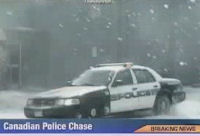 High Speed Police Chase in the Snow