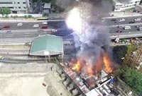 Fire Brings down A High-Voltage Tower