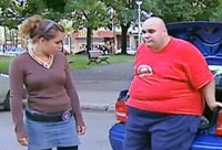 Fat Man Breaks Car