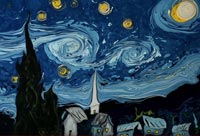 Starry Night Marbling Art Animation